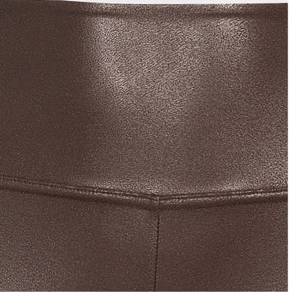 TIME & TRU WOMRN’S FAUX LEATHER LEGGINGS - BROWN SIZE XXL & XXXL (NEW WITH TAGS) - Picture 4 of 4